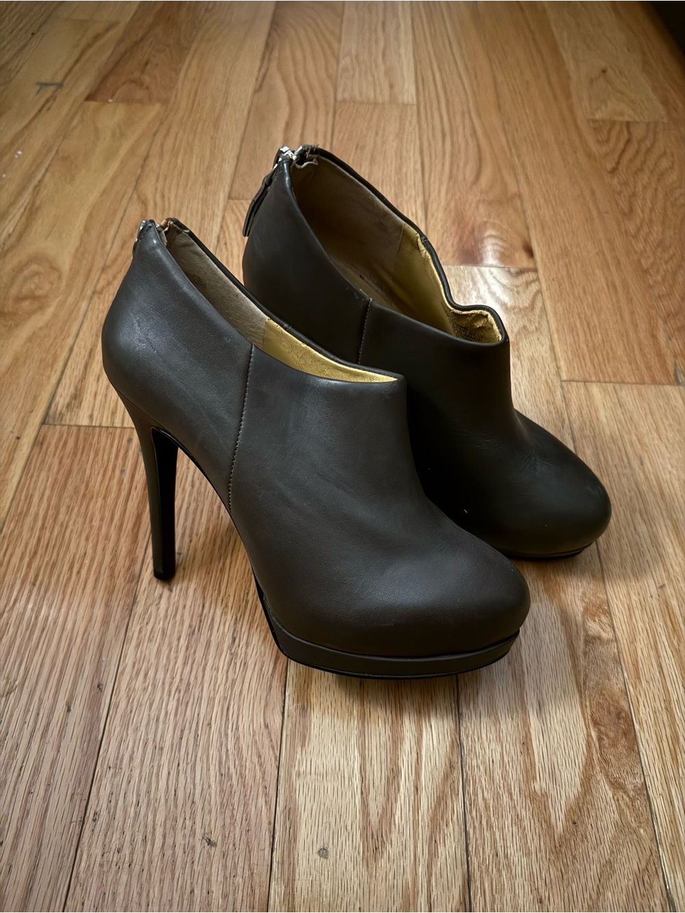Nine West Black Platform Stiletto Ankle Booties